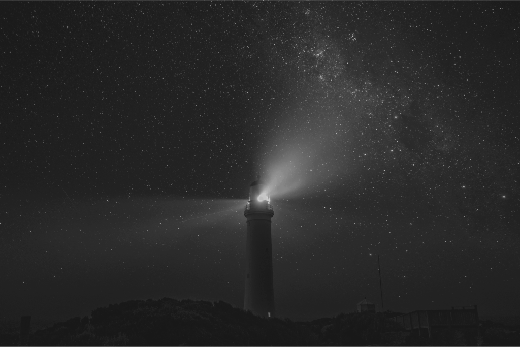 Lighthouse at night